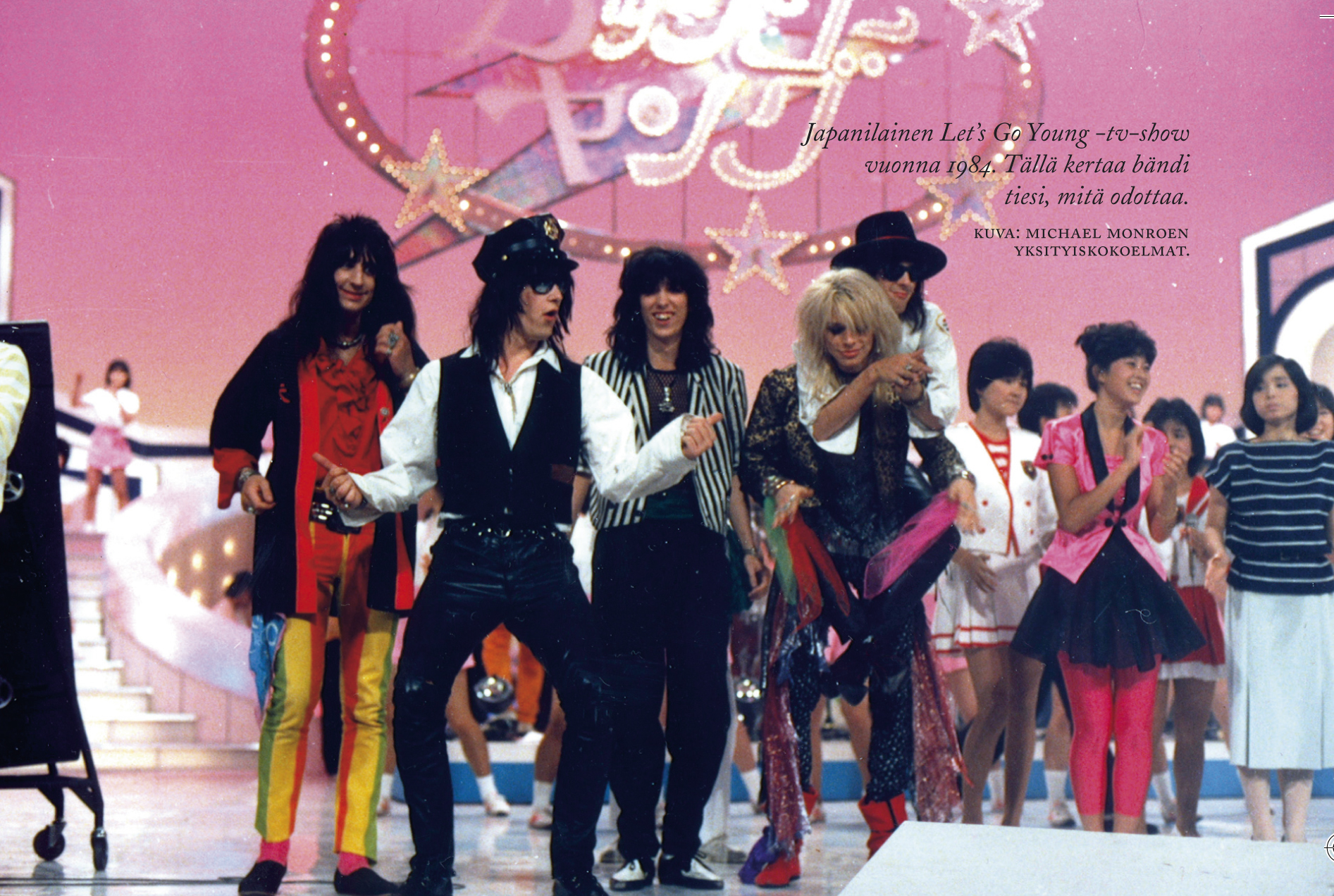 Hanoi Rocks, kuva Michael Monroe ja Riipinen Hanoi Rocks